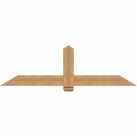 Ekena Millwork Eugene Smooth Timber Gable Bracket, Western Red Cedar, 72"W x 21"H x 1 1/2"D x 5 1/2"F, 7/12 Pitch GBW072X21X0206EUG00SWR